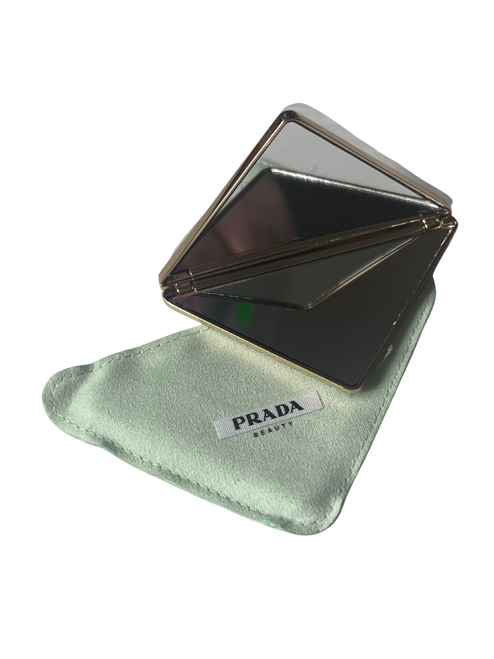 Prada Beauty Limited Edition Triangle Mirror & Blue Cosmetic Case Set - Picture 4 of 7